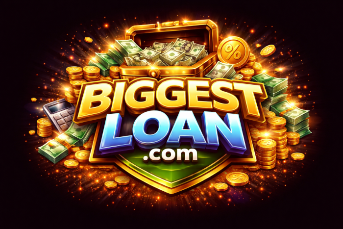 BIGGESTLOAN.COM premium domain logo