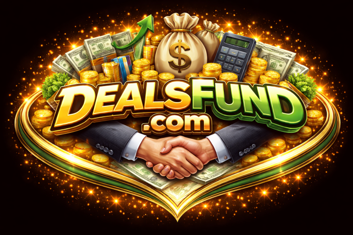 DEALSFUND.COM premium domain logo