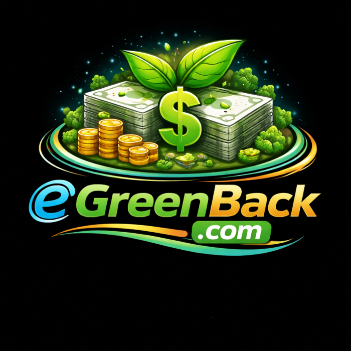 EGREENBACK.COM premium domain logo
