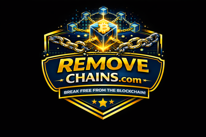 REMOVECHAINS.COM premium domain logo